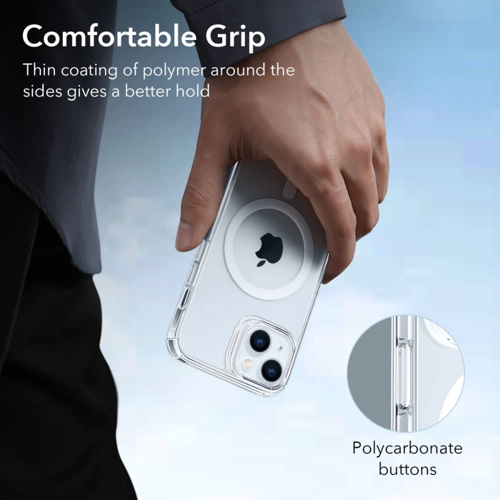 Apple iPhone 14 Plus case transparent ESR KRYSTEC™ HALOLOCK MAGSAFE
