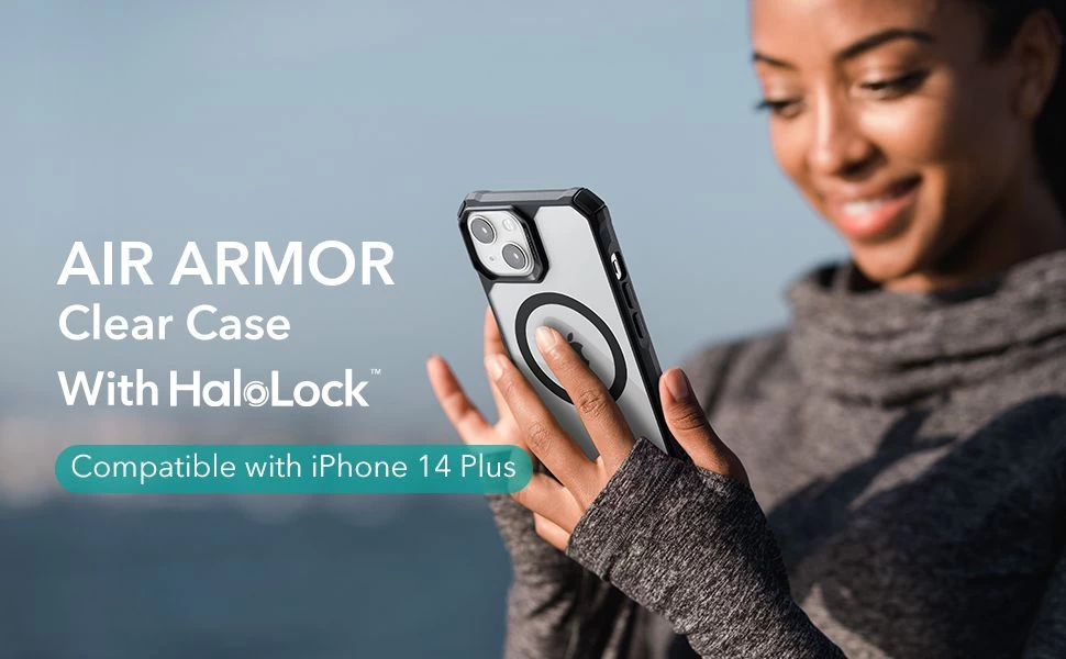 Apple iPhone 14 Plus ümbris läbipaistev hall ESR AIR ARMOR HALOLOCK MAGSAFE