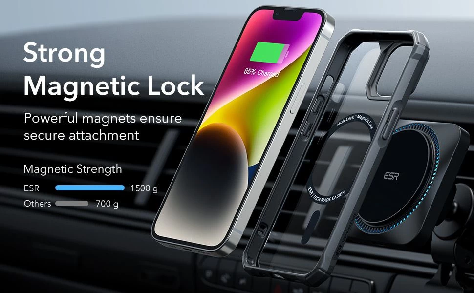 Apple iPhone 14 Plus ümbris läbipaistev hall ESR AIR ARMOR HALOLOCK MAGSAFE