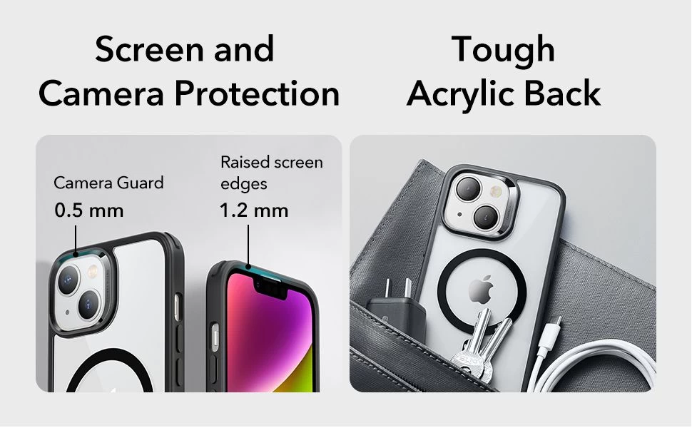 Apple iPhone 14 Plus ümbris läbipaistev hall ESR CH HALOLOCK MAGSAFE