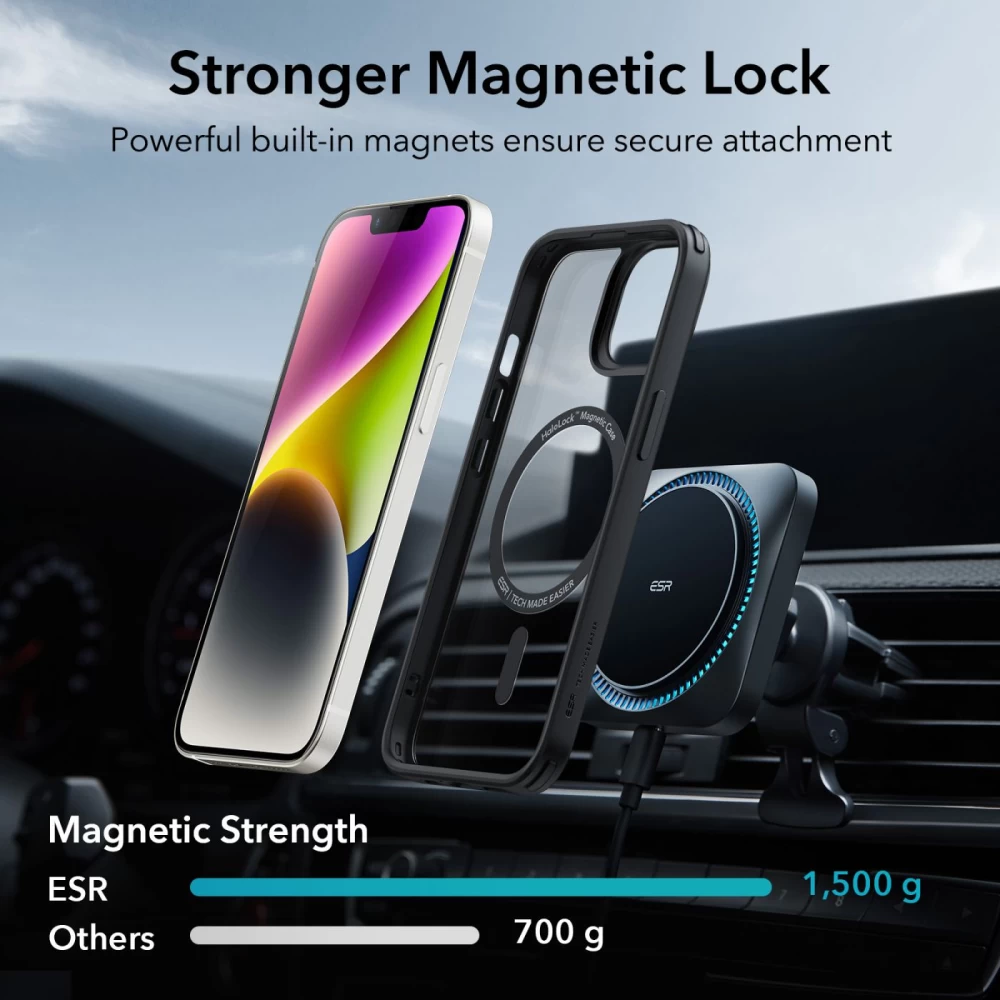 Apple iPhone 14 Plus ümbris läbipaistev hall ESR CH HALOLOCK MAGSAFE