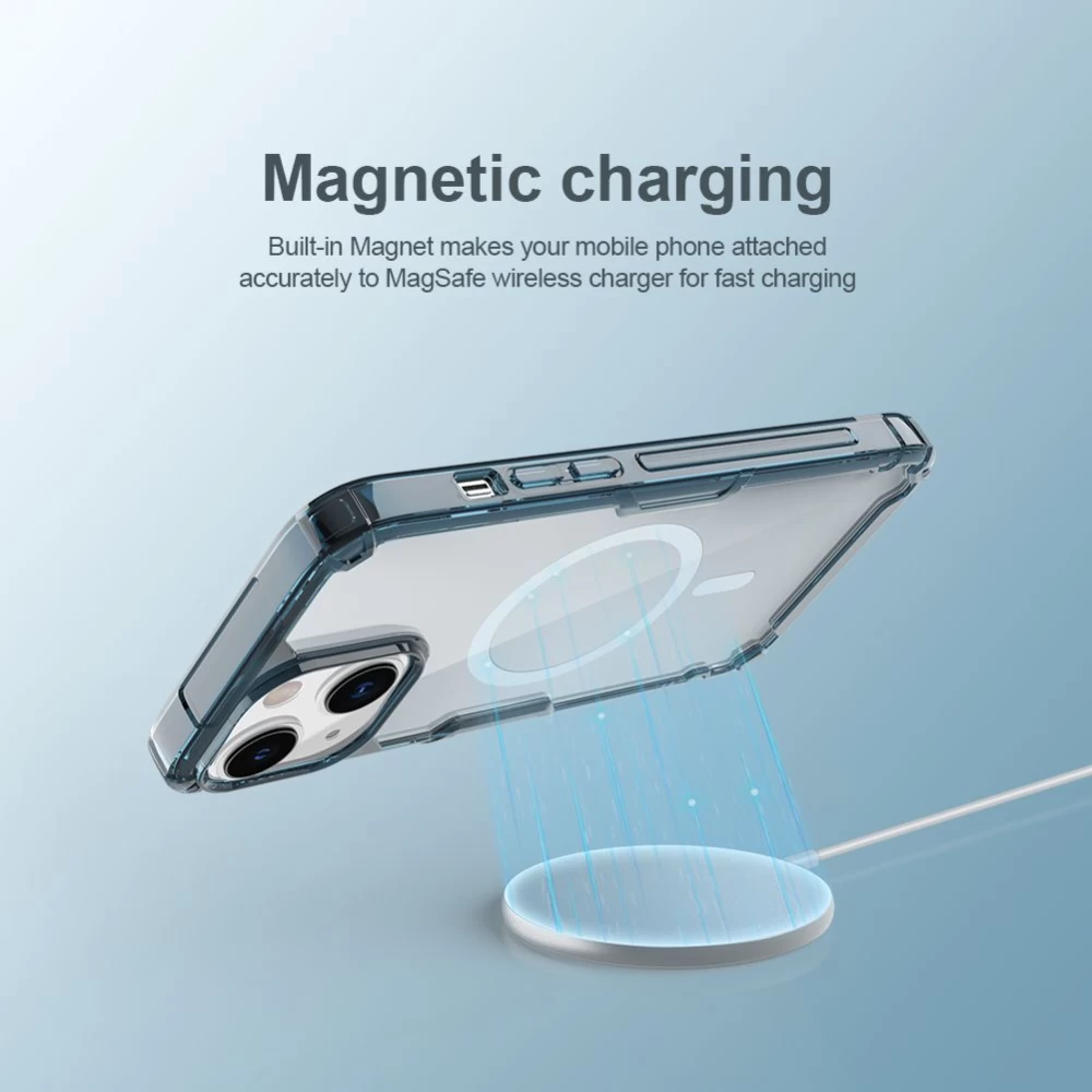 Apple iPhone 14 Plus skal genomskinlig blå Nillkin TPU Pro Magnetic