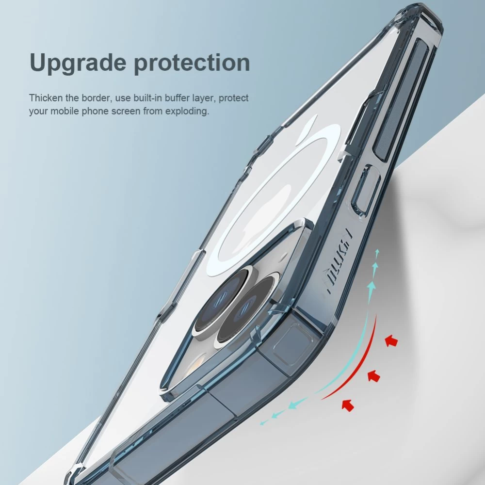 Apple iPhone 14 Plus skal genomskinlig blå Nillkin TPU Pro Magnetic