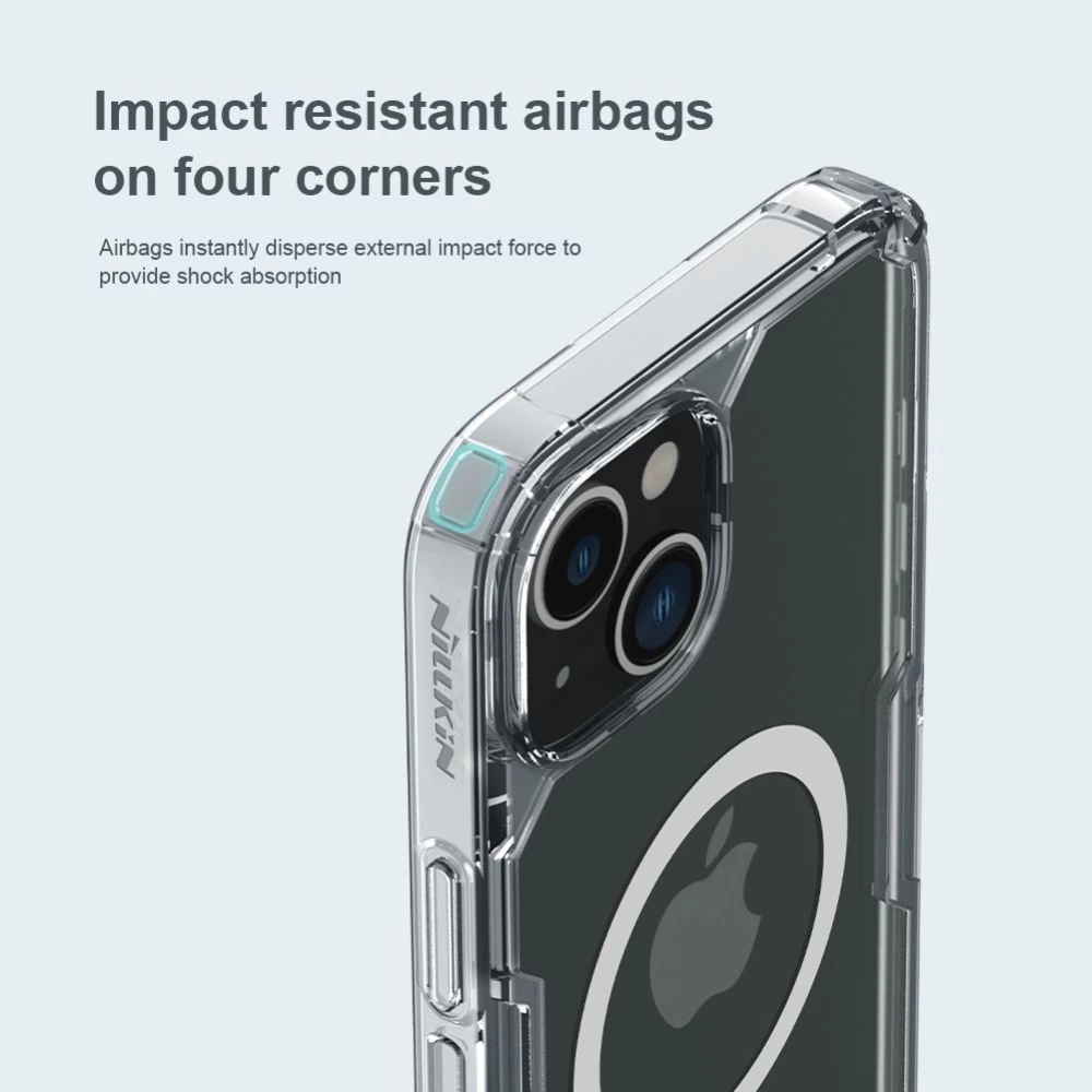 Apple iPhone 14 Plus skal genomskinlig blå Nillkin TPU Pro Magnetic