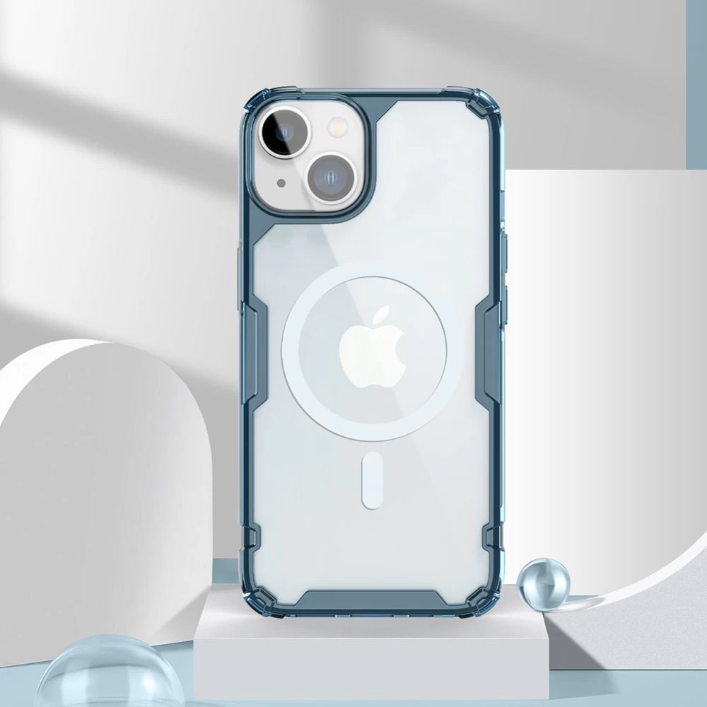 Apple iPhone 14 Plus skal genomskinlig blå Nillkin TPU Pro Magnetic