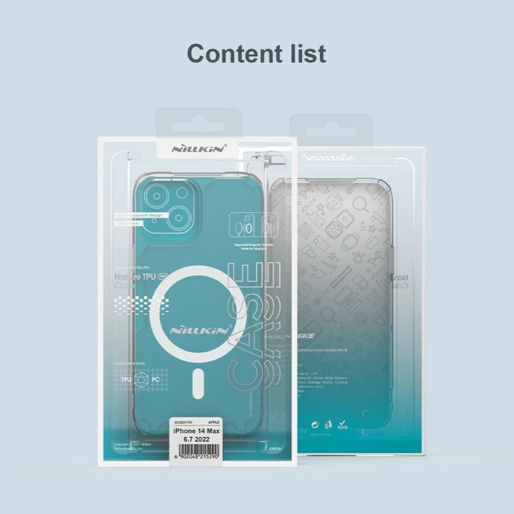 Apple iPhone 14 Plus skal genomskinlig blå Nillkin TPU Pro Magnetic