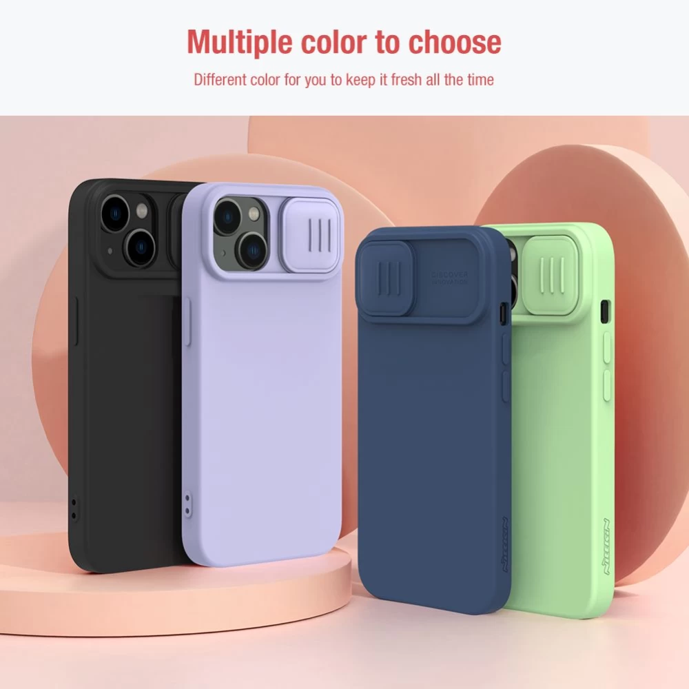 Apple iPhone 14 Plus case colorful Nillkin CamShield Silky Silicon