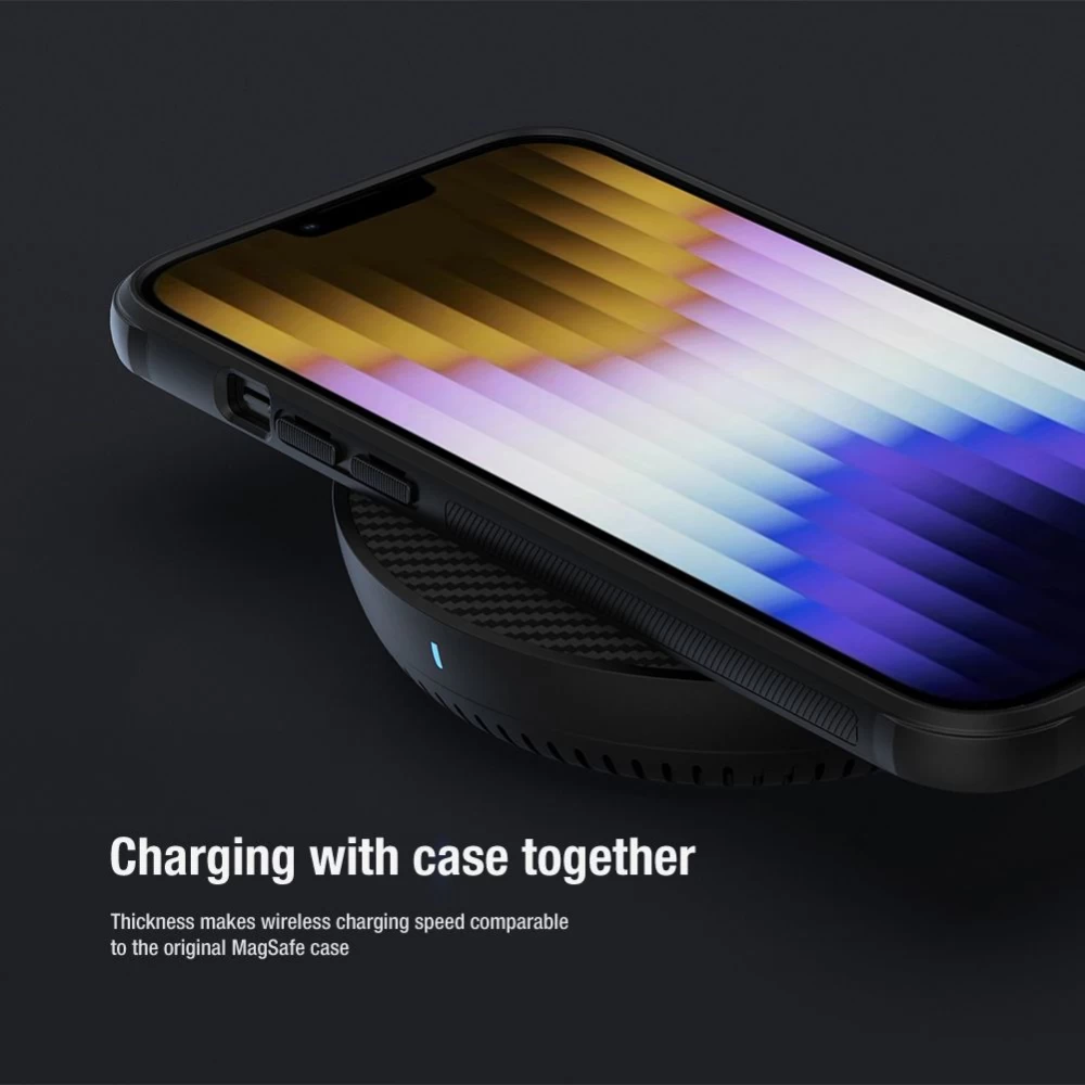 Apple iPhone 14 Plus case black Nillkin Super Frosted Shield Magnetic