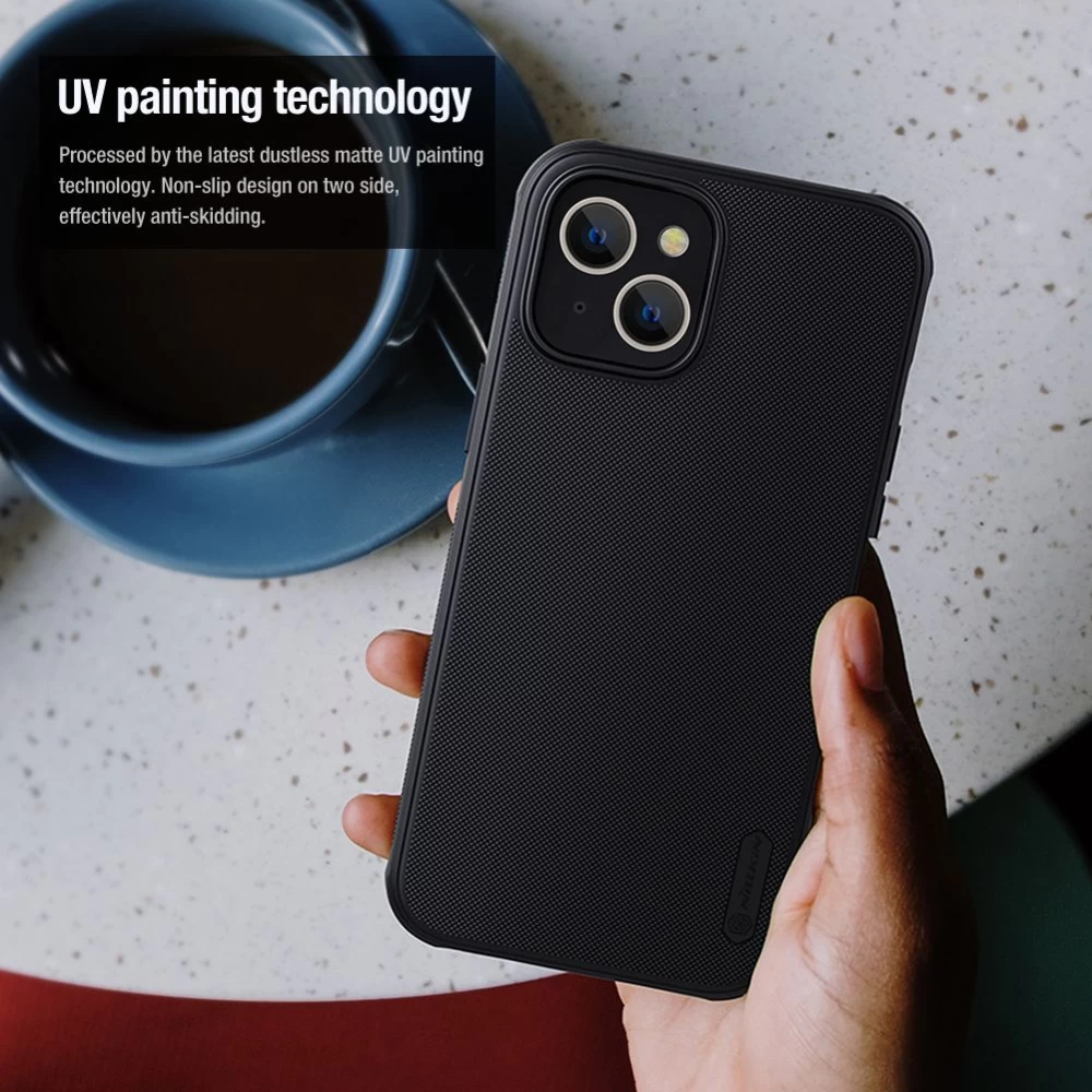 Apple iPhone 14 Plus case black Nillkin Super Frosted Shield Magnetic
