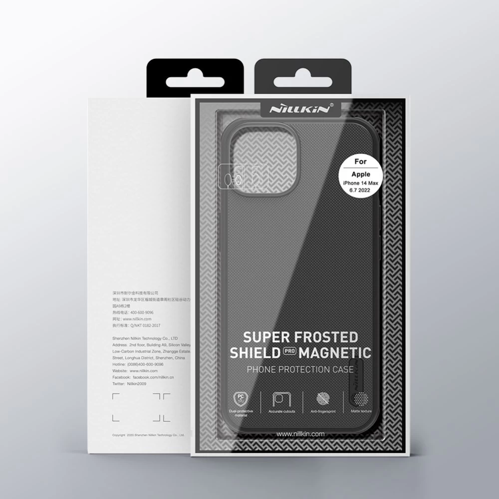 Apple iPhone 14 Plus case black Nillkin Super Frosted Shield Magnetic