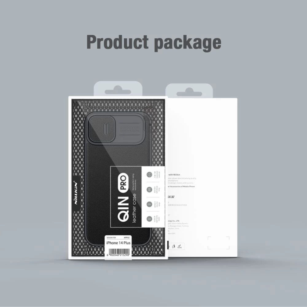 Apple iPhone 14 Plus kaaned must Nillkin Qin Pro Leather (Plain Version)