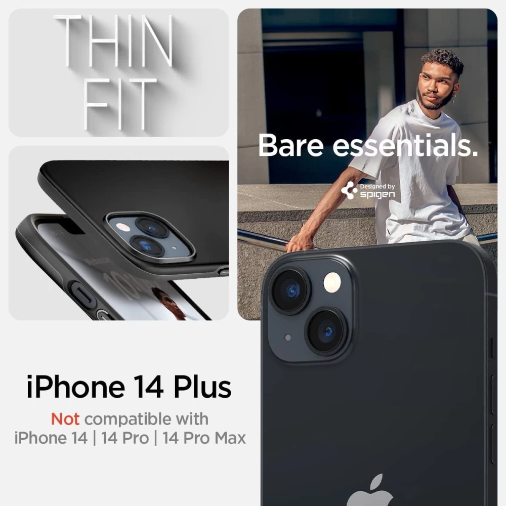 Apple iPhone 14 Plus case black SPIGEN THIN FIT