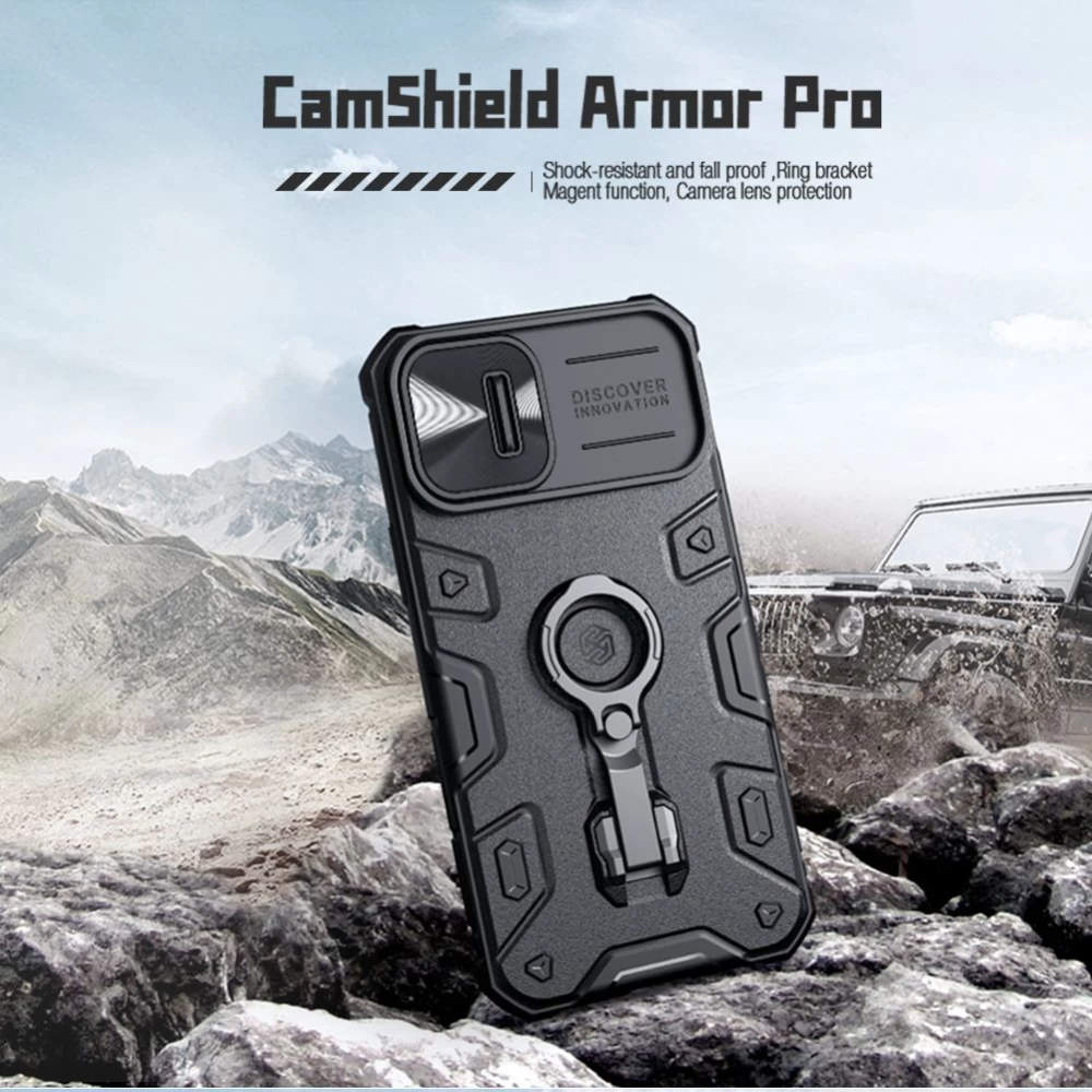 Apple iPhone 14 Plus case black Nillkin CamShield Armor Pro Magnetic