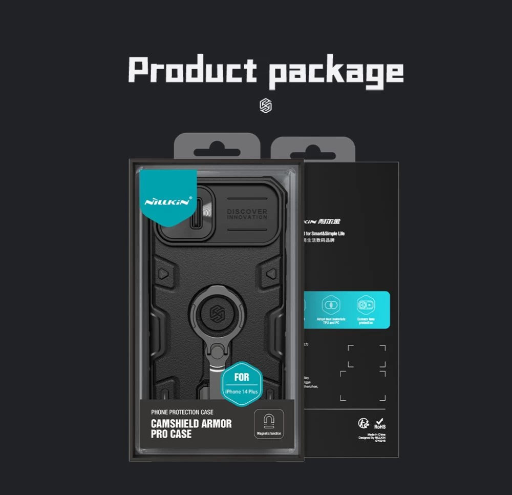 Apple iPhone 14 Plus case black Nillkin CamShield Armor Pro Magnetic