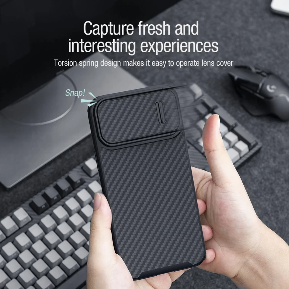 Apple iPhone 14 Plus чехол черный Nillkin Synthetic Fiber S