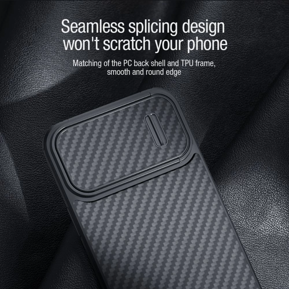 Apple iPhone 14 Plus чехол черный Nillkin Synthetic Fiber S