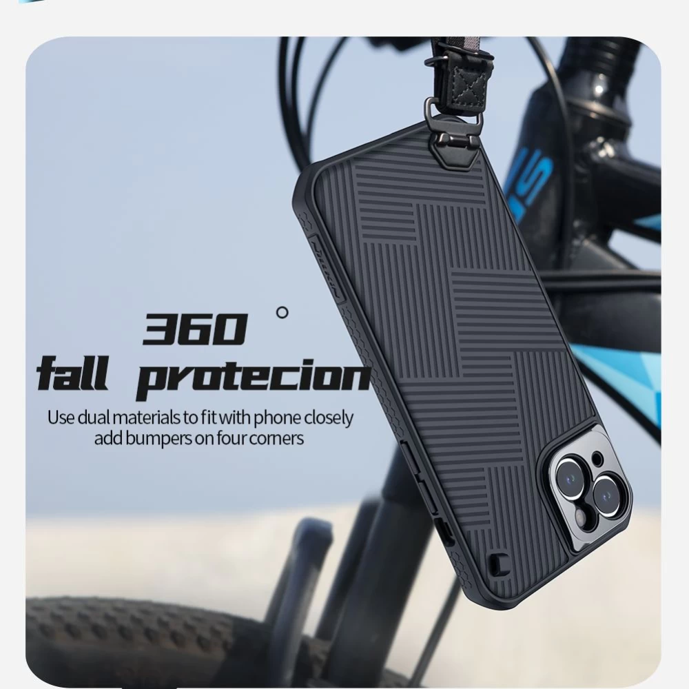 Apple iPhone 14 Plus ümbris must Nillkin Strap Magnetic