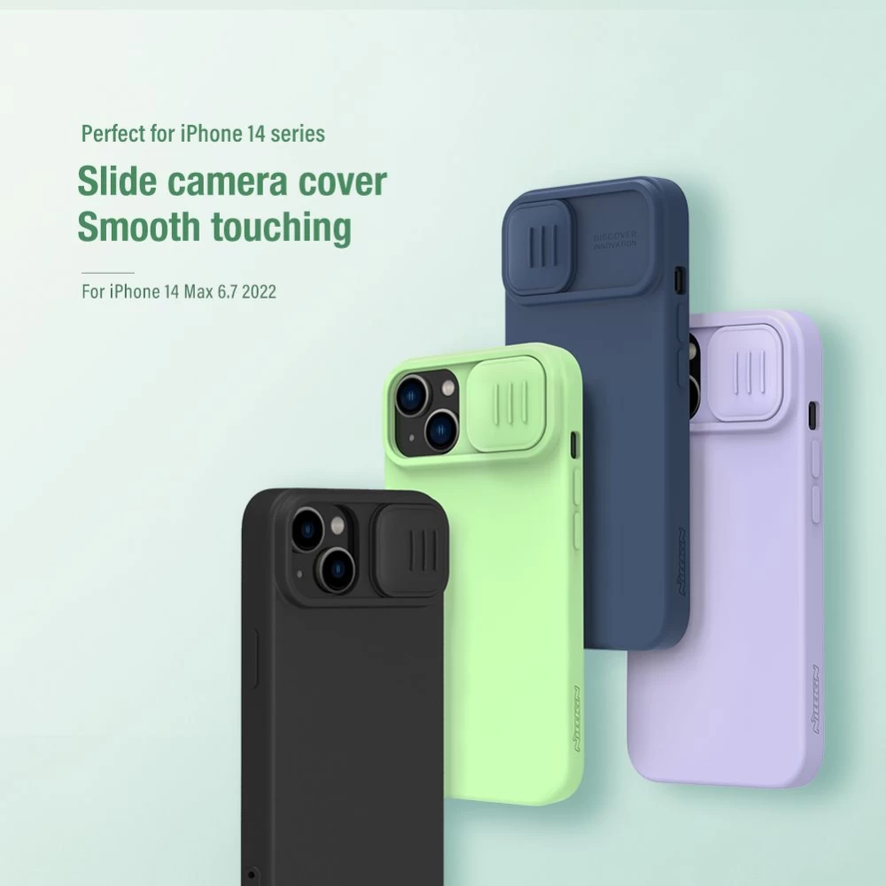 Apple iPhone 14 Plus case green Nillkin CamShield Silky Silicon