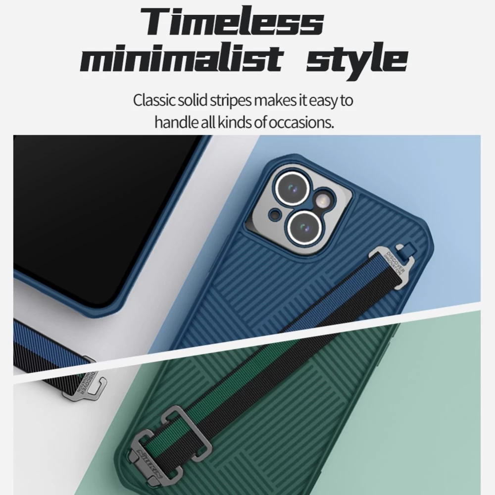 Apple iPhone 14 Plus skal grön Nillkin Strap Magnetic