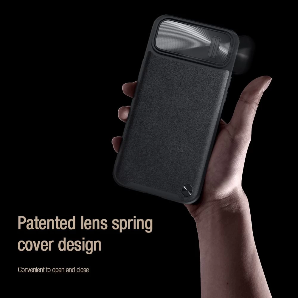 Apple iPhone 14 Plus dėklas žalia NILLKIN CAMSHIELD LEATHER S