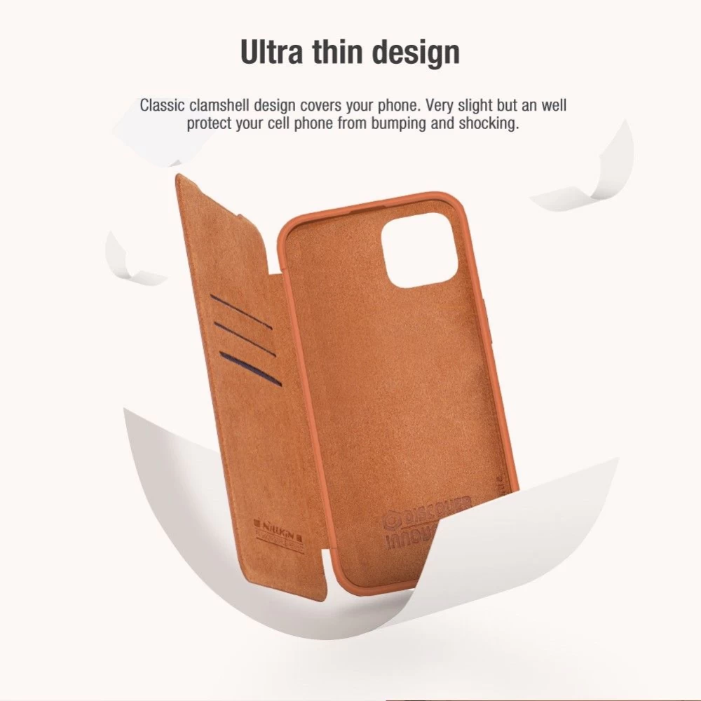 Apple iPhone 14 Plus чехол синий Nillkin Qin Pro Leather