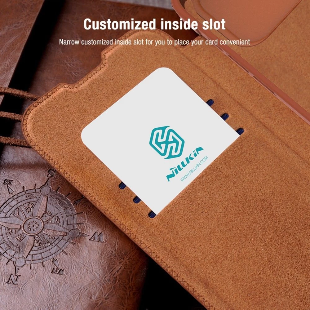 Apple iPhone 14 Plus чехол синий Nillkin Qin Pro Leather