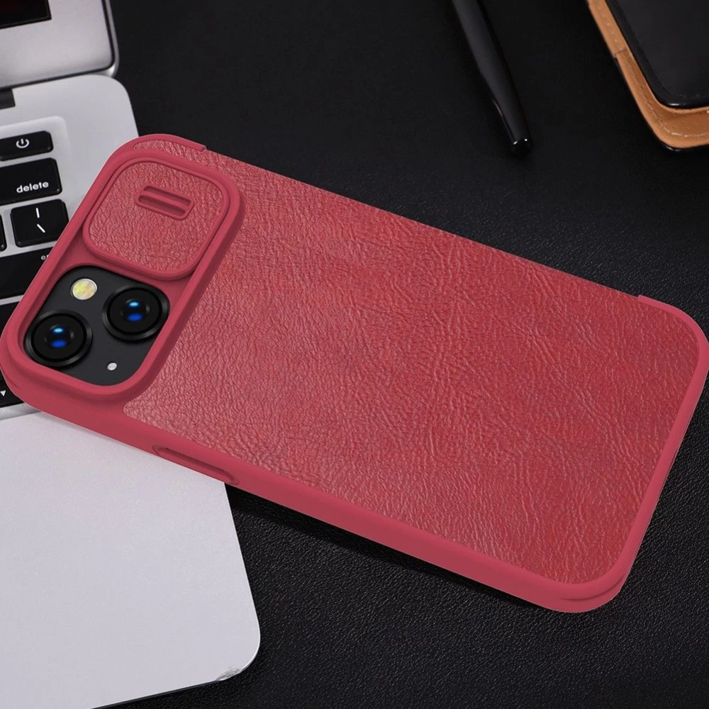 Apple iPhone 14 Plus чехол синий Nillkin Qin Pro Leather