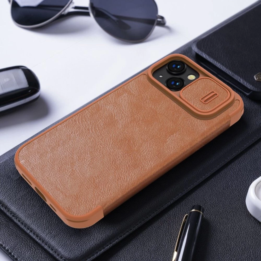 Apple iPhone 14 Plus чехол синий Nillkin Qin Pro Leather