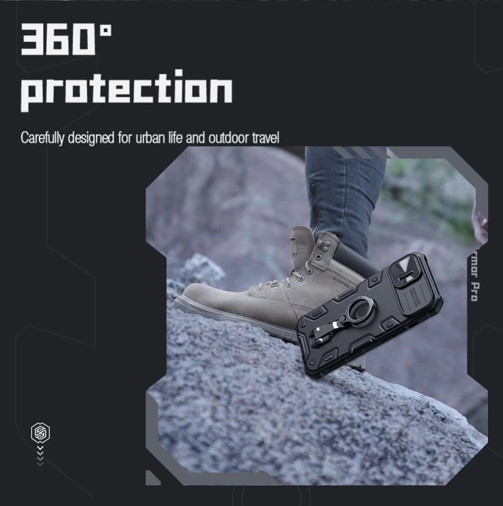 Apple iPhone 14 Plus dėklas mėlyna Nillkin CamShield Armor Pro