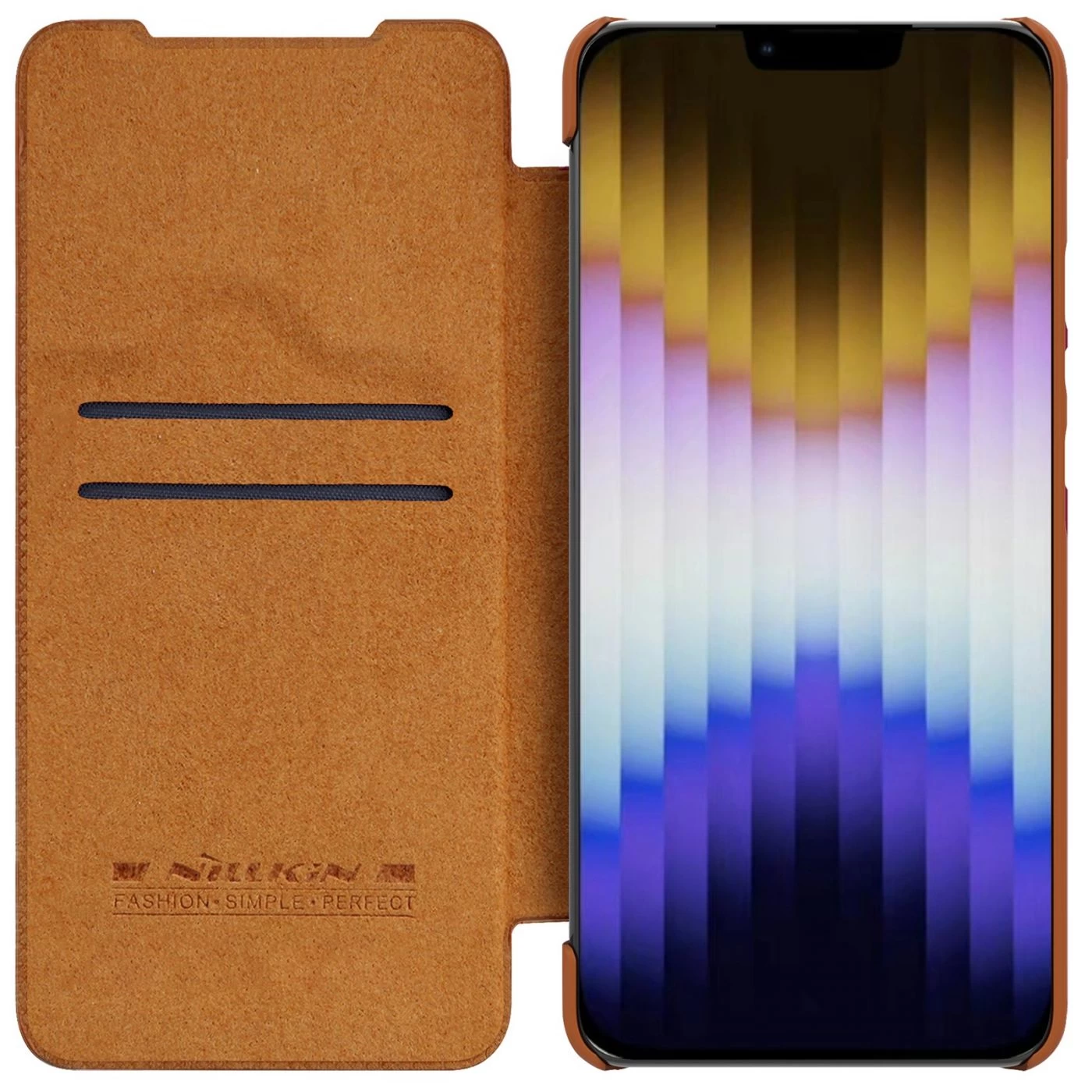 Apple iPhone 14 Plus dėklas rudas Nillkin Qin Pro Leather
