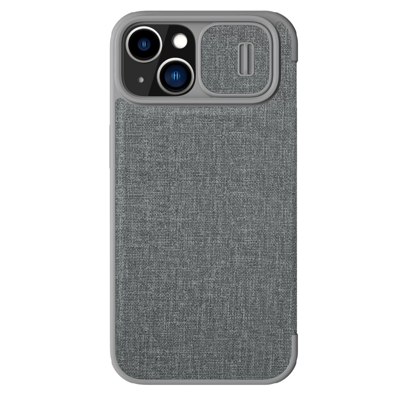 Apple iPhone 14 Plus case gray Nillkin Qin Pro Leather (Cloth Version)