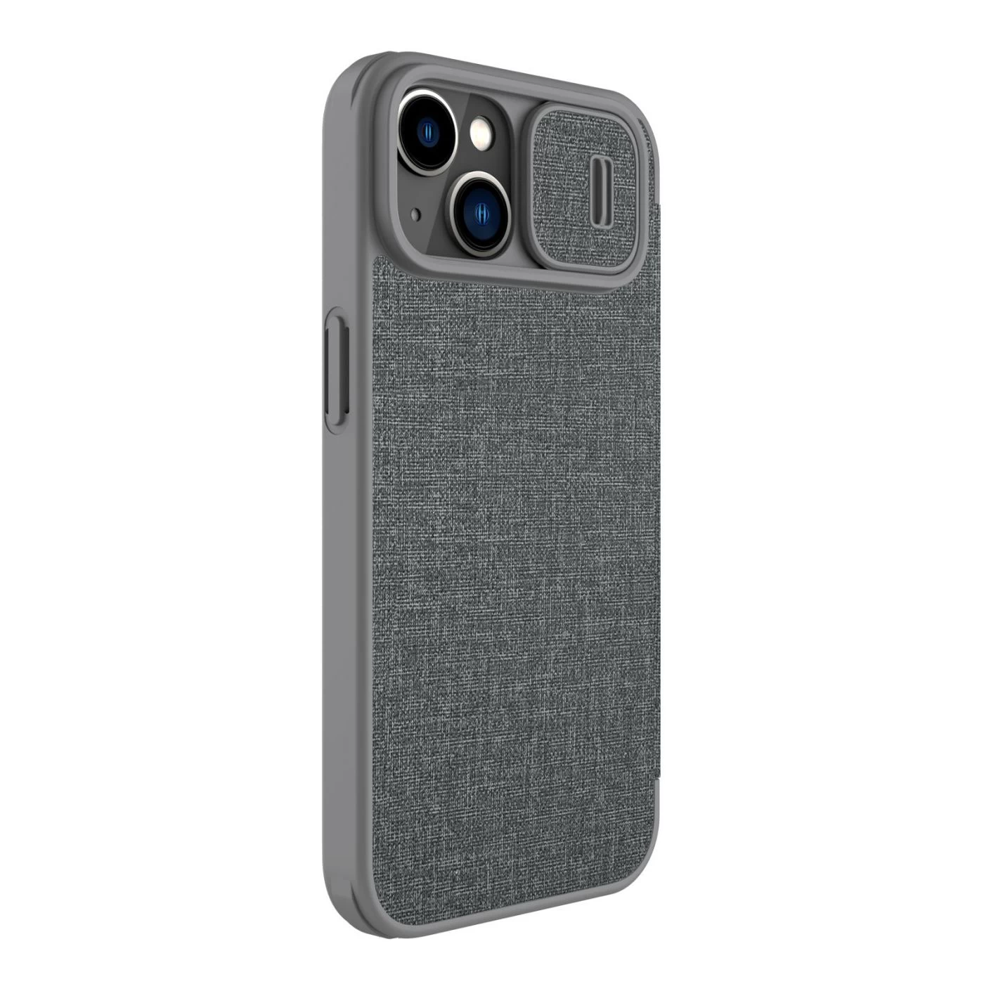 Apple iPhone 14 Plus case gray Nillkin Qin Pro Leather (Cloth Version)