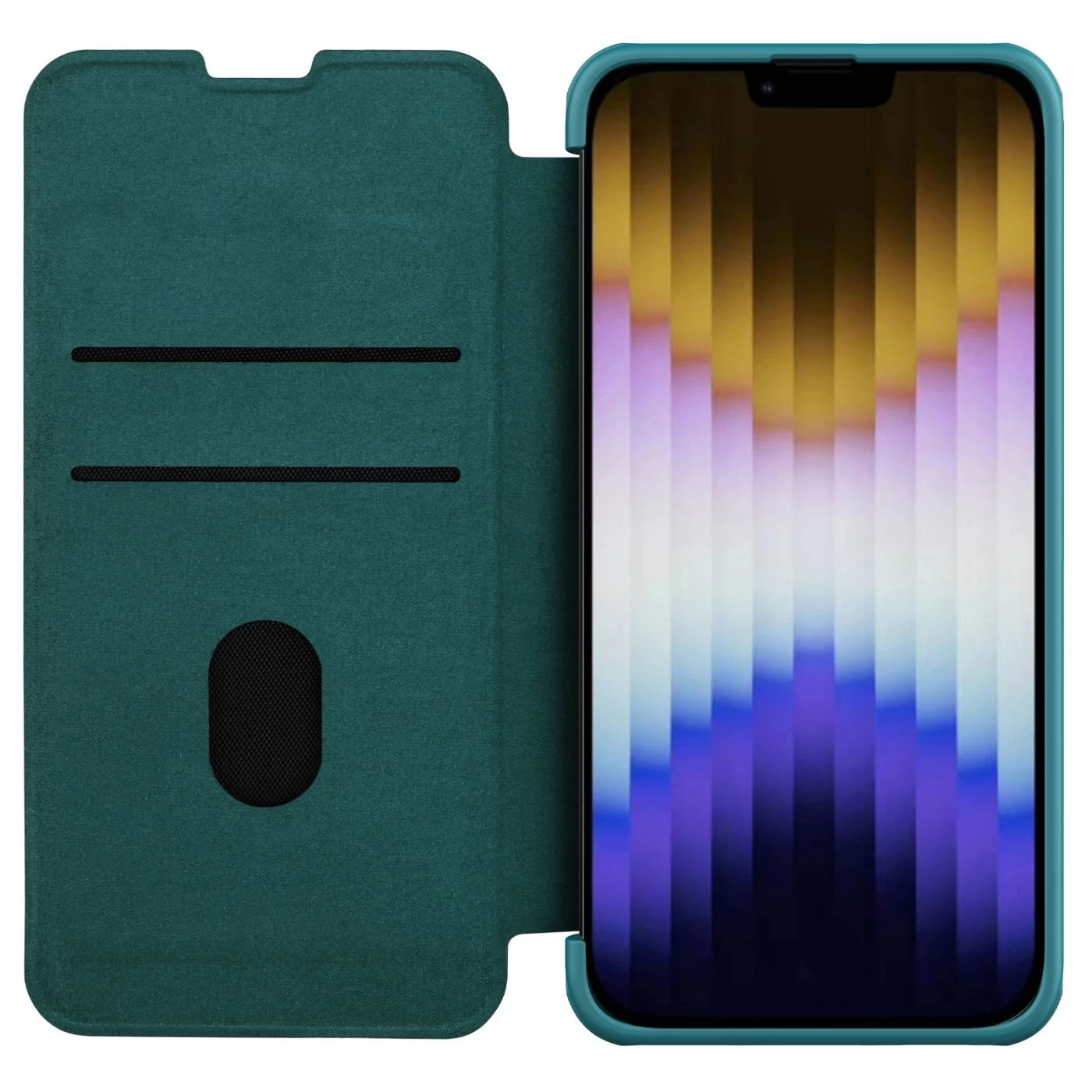 Apple iPhone 14 Plus case green Nillkin Qin Pro Leather (Plain Version)