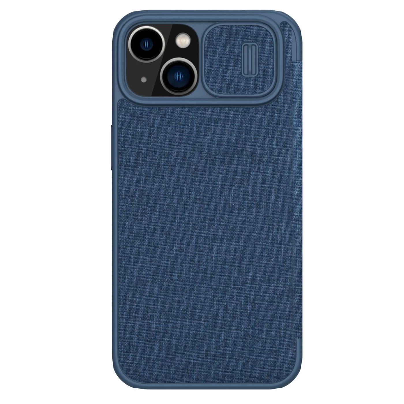 Apple iPhone 14 Plus case blue Nillkin Qin Pro Leather (Cloth Version)