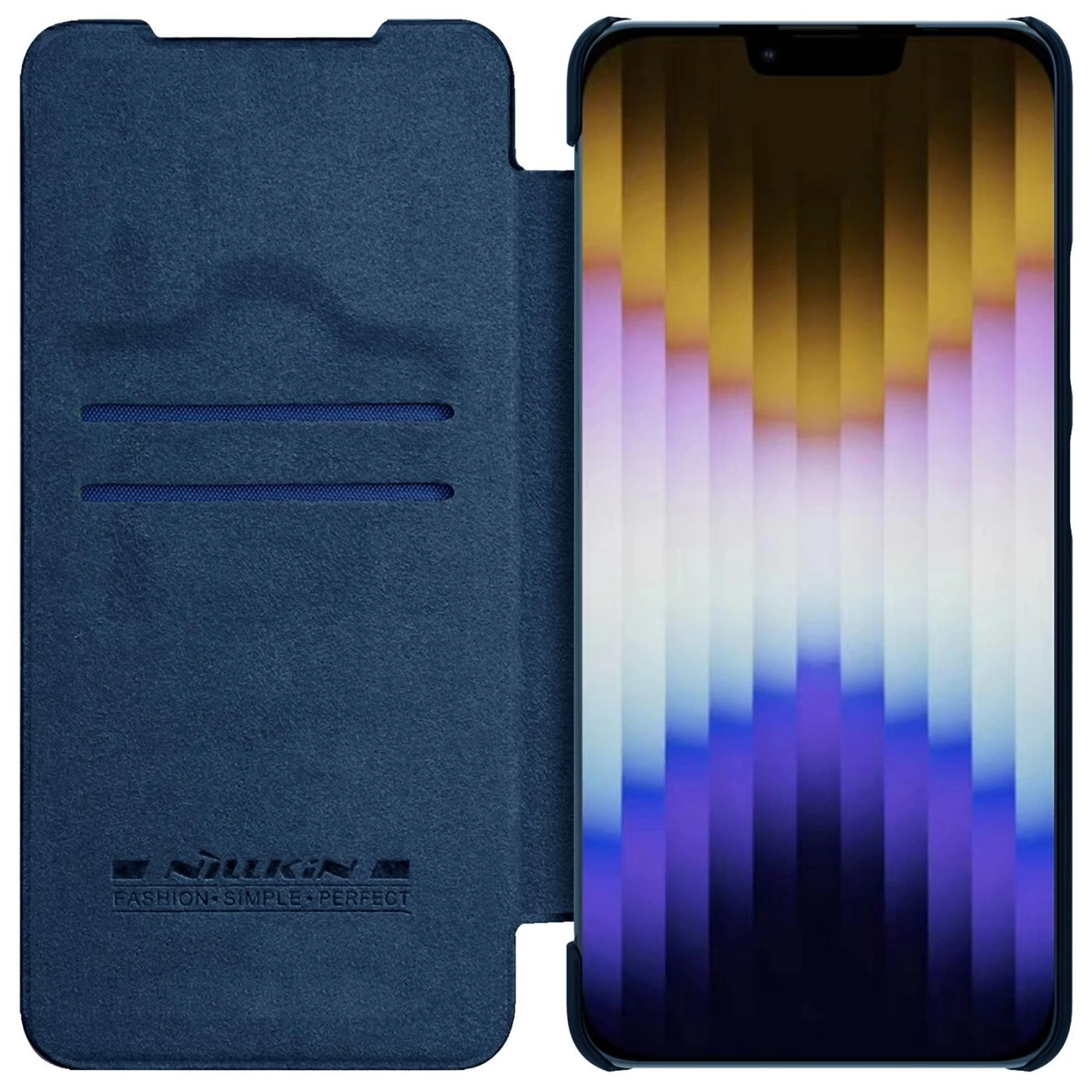 Apple iPhone 14 Plus чехол синий Nillkin Qin Pro Leather