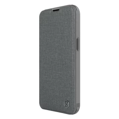 Apple iPhone 14 Plus case gray Nillkin Qin Pro Leather (Cloth Version)
