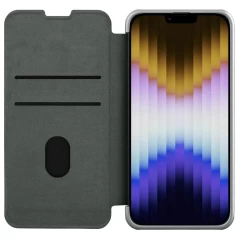 Apple iPhone 14 Plus case gray Nillkin Qin Pro Leather (Cloth Version)