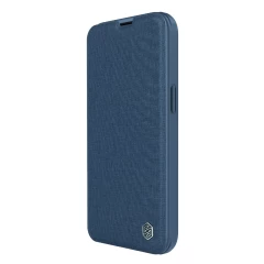 Apple iPhone 14 Plus case blue Nillkin Qin Pro Leather (Cloth Version)