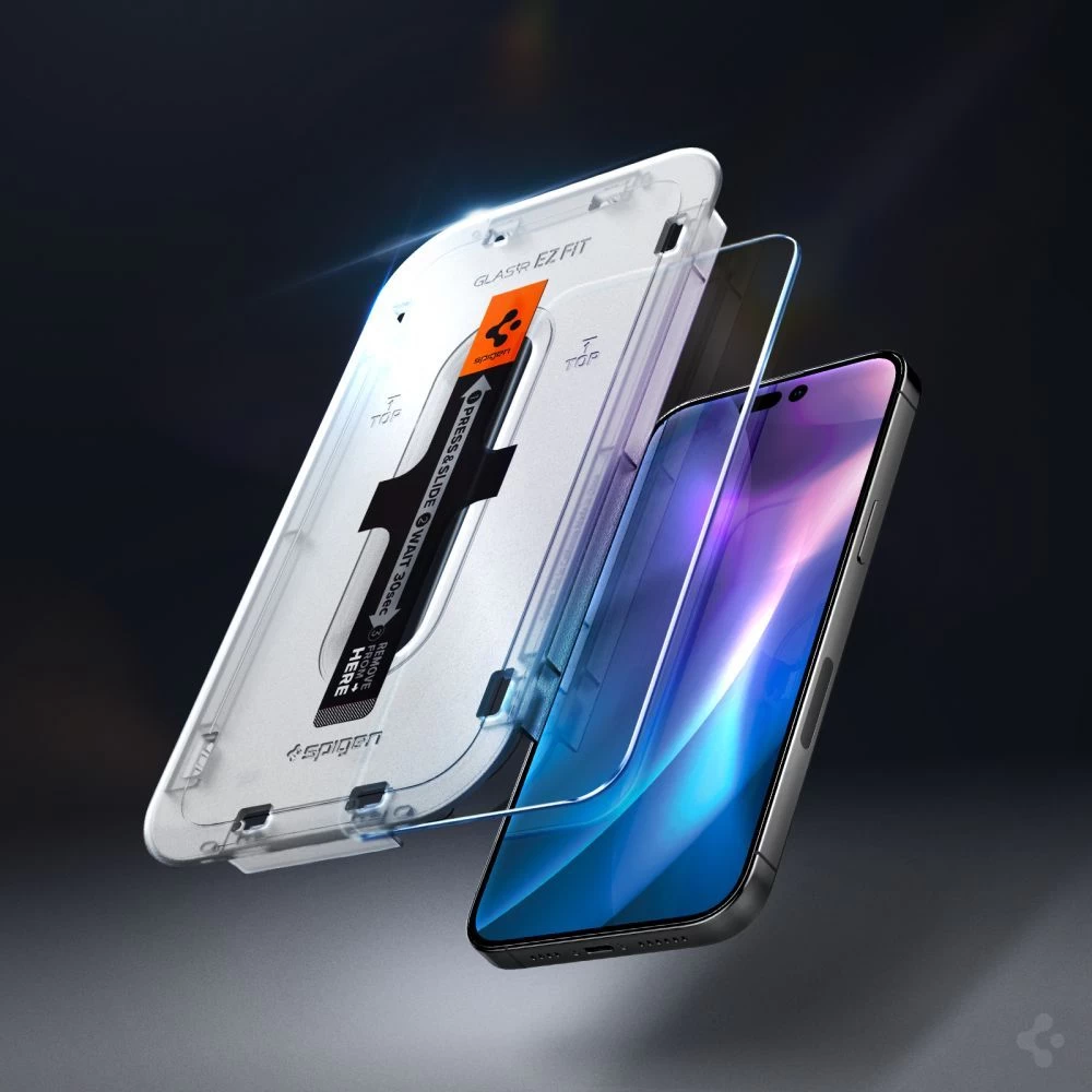 Apple iPhone 14 Pro Max skärmskydd  SPIGEN GLAS.TR EZ FIT (2-pack)