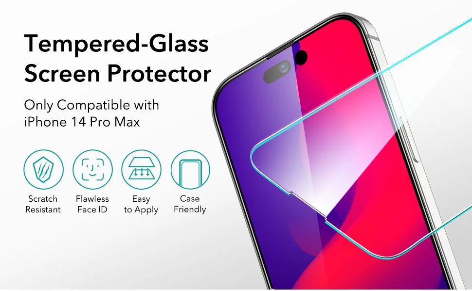 Apple iPhone 14 Pro Max Tempered glass  ESR SCREEN SHIELD