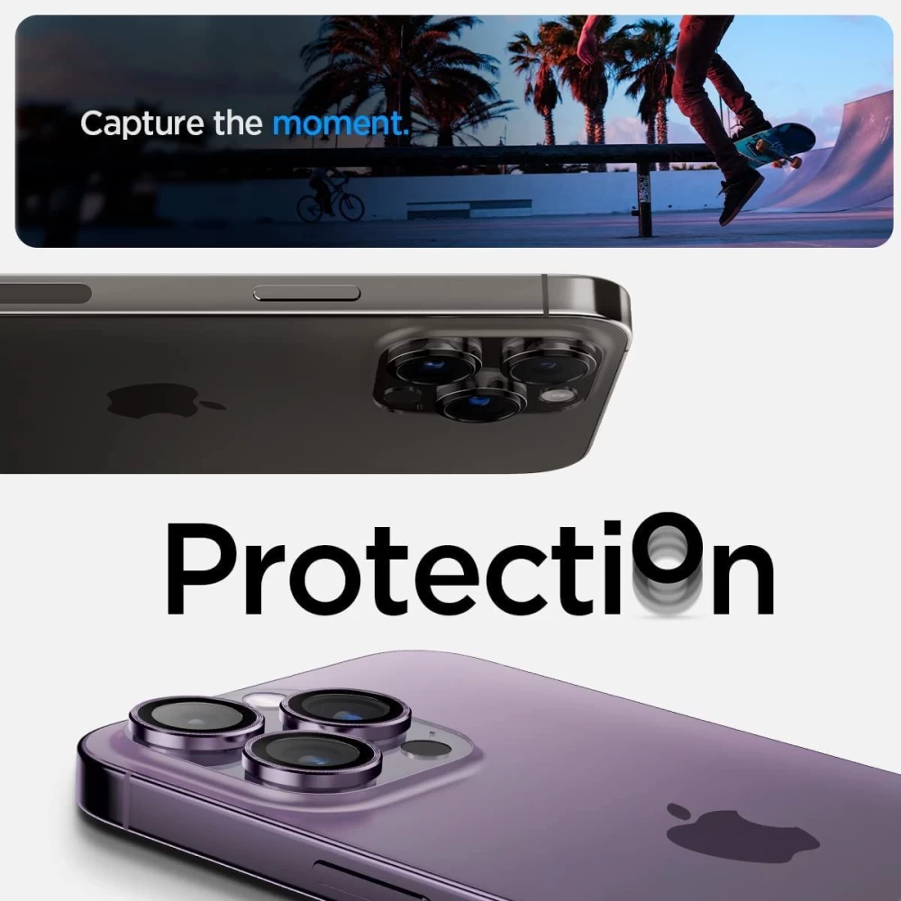 Apple iPhone 14 Pro Max skärmskydd  SPIGEN OPTIK.TR EZ FIT CAMERA PROTECTOR (2-pack)