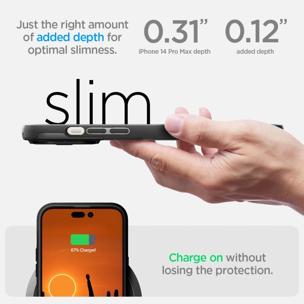 Apple iPhone 14 Pro Max case  SPIGEN OPTIK ARMOR MAG MAGSAFE