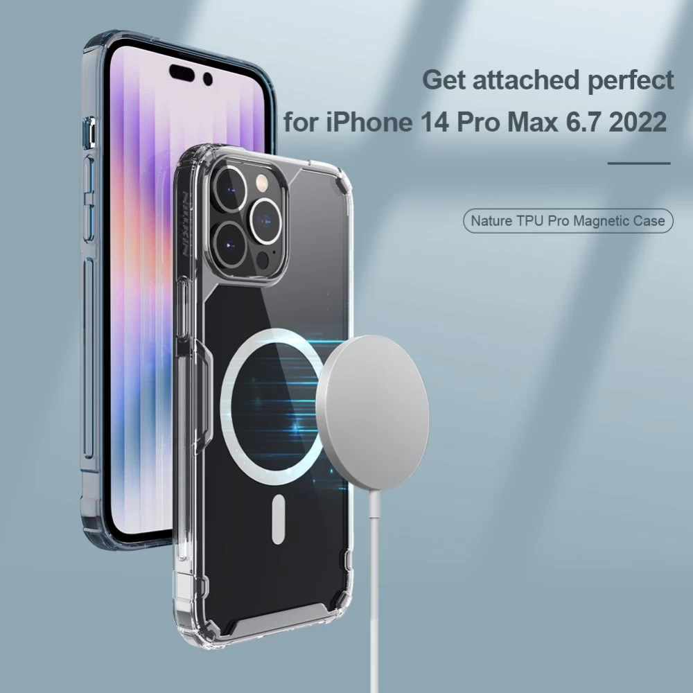 Apple iPhone 14 Pro Max case transparent Nillkin TPU Magnetic