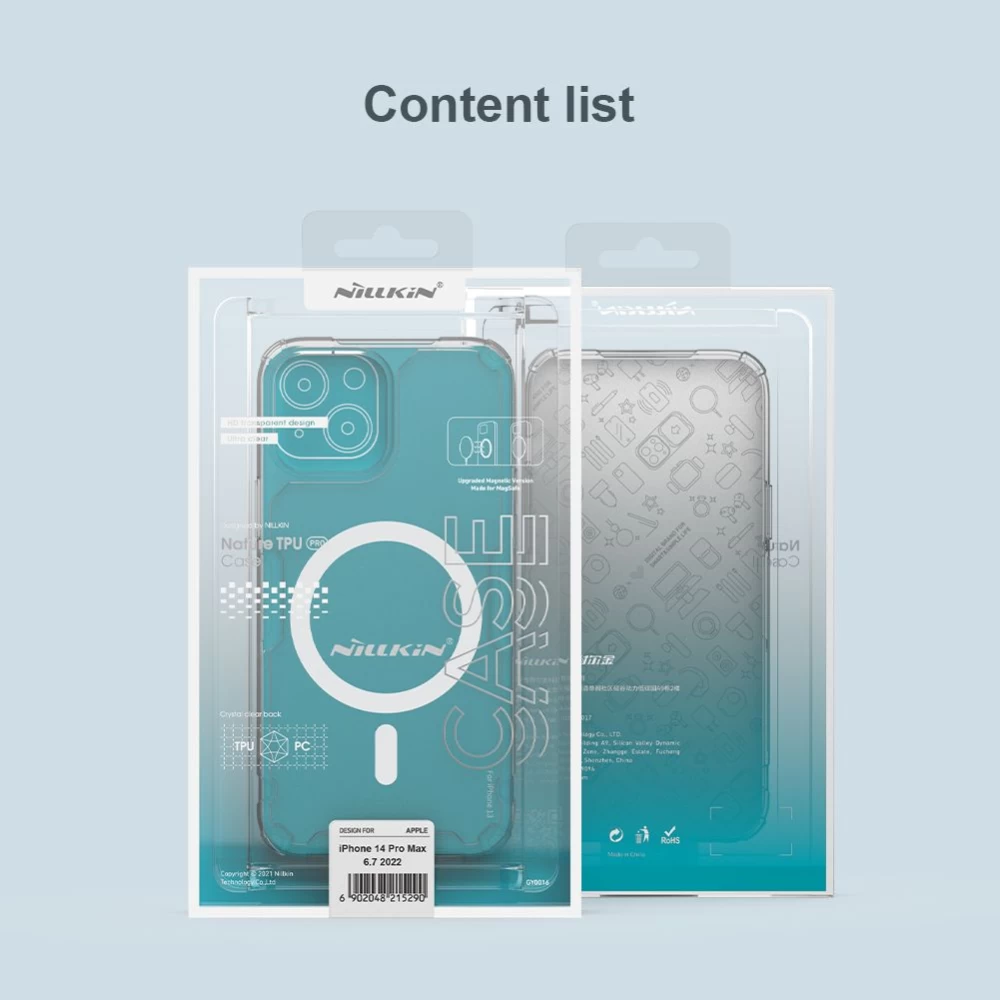 Apple iPhone 14 Pro Max case transparent Nillkin TPU Magnetic