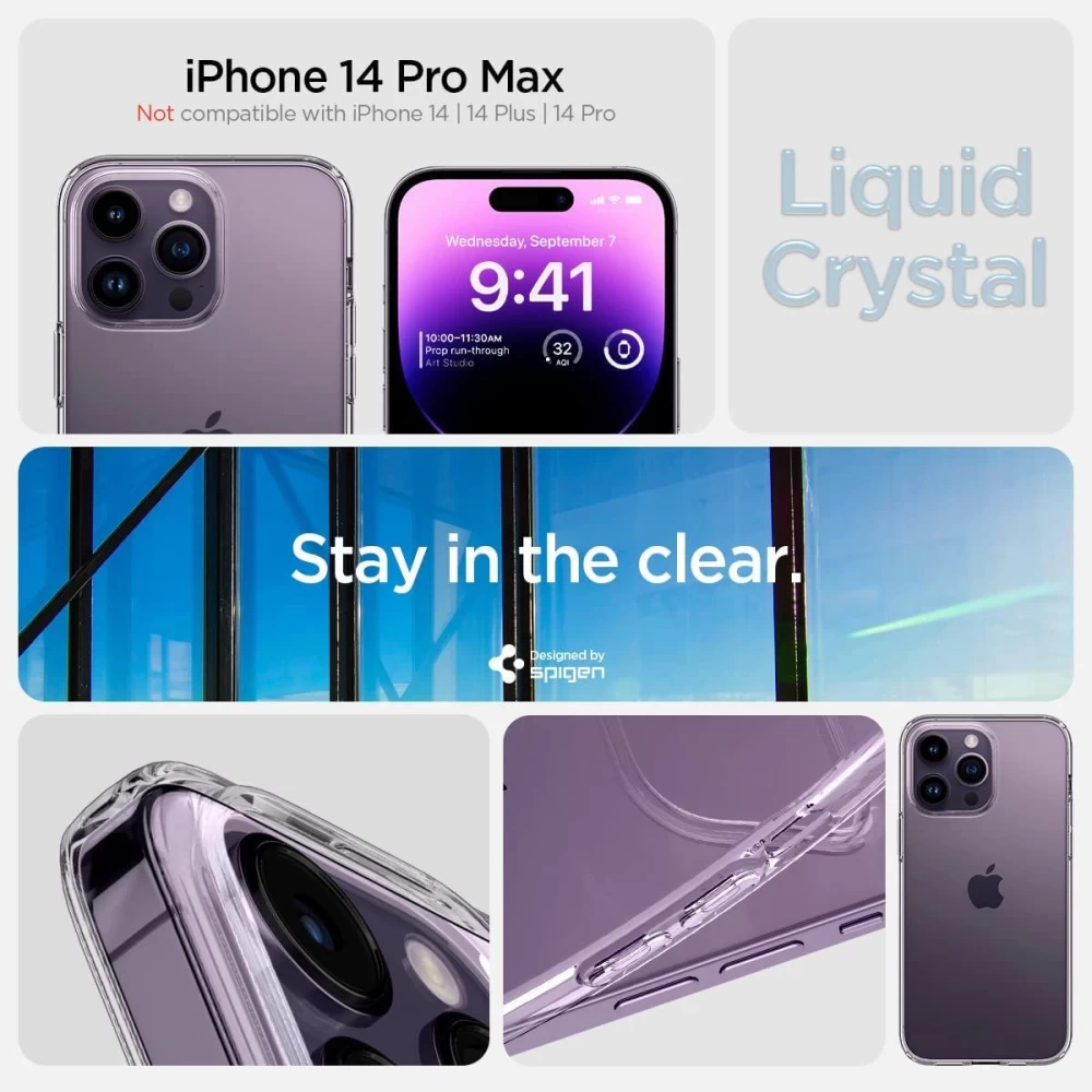 Apple iPhone 14 Pro Max case transparent SPIGEN LIQUID CRYSTAL