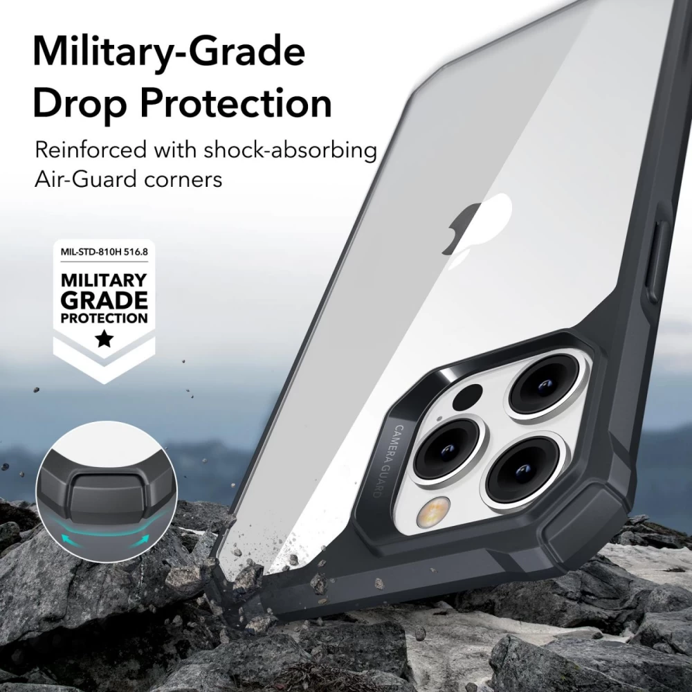 Apple iPhone 14 Pro Max case transparent gray ESR AIR ARMOR