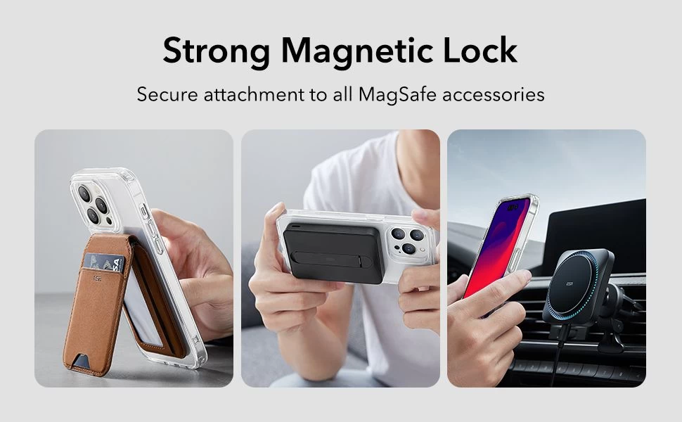 Apple iPhone 14 Pro Max suojakuori läpinäkyvä ESR CLASSIC HYBRID HALOLOCK MAGSAFE