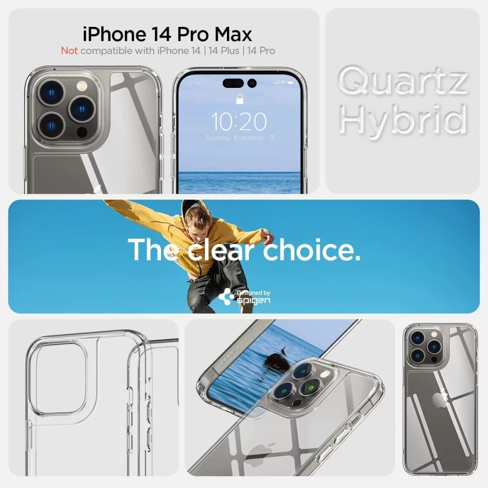 Apple iPhone 14 Pro Max case transparent SPIGEN QUARTZ HYBRID