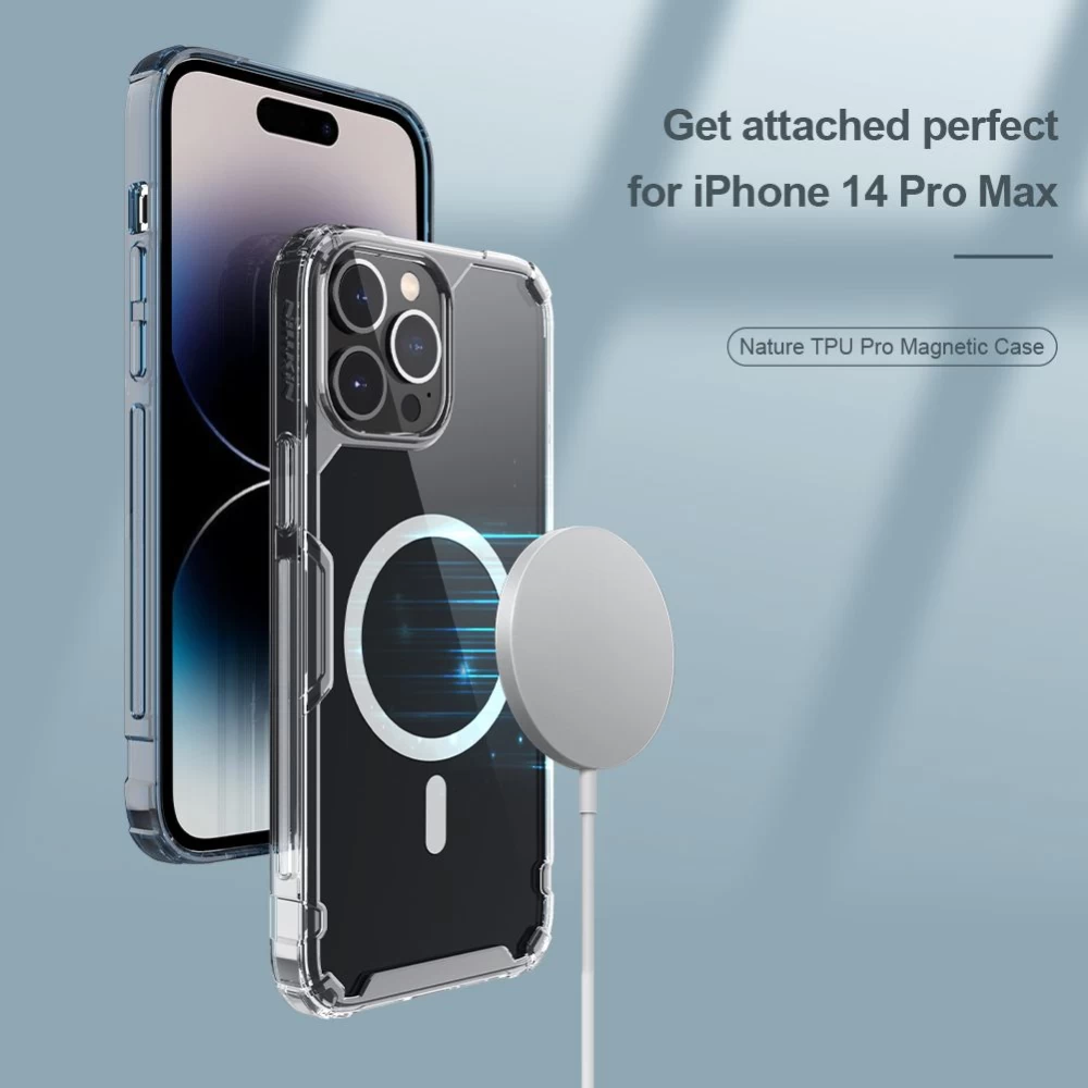 Apple iPhone 14 Pro Max case transparent Nillkin TPU Magnetic
