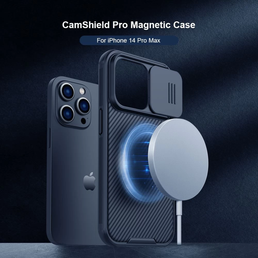 Apple iPhone 14 Pro Max case black Nillkin CamShield Magnetic